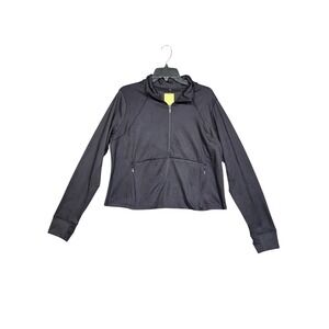 All in Motion Femme Knit 1/2 Zip Jacket Black XXL